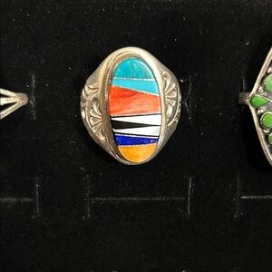 Native American TL Navajo sterling silver 925 SIZE 9.5